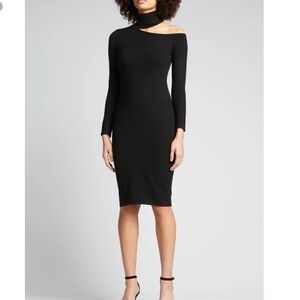 L'agence Annalise Sweater Dress Size L Women One Shoulder Long Sleeve In Black